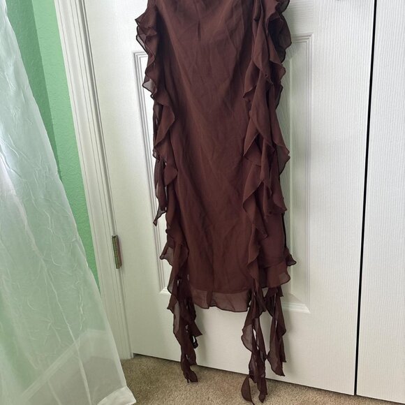 NWT Lioness Whimsigoth Dress Womens XS Brown Sheer Fairy Y2K - Picture 3 of 8
